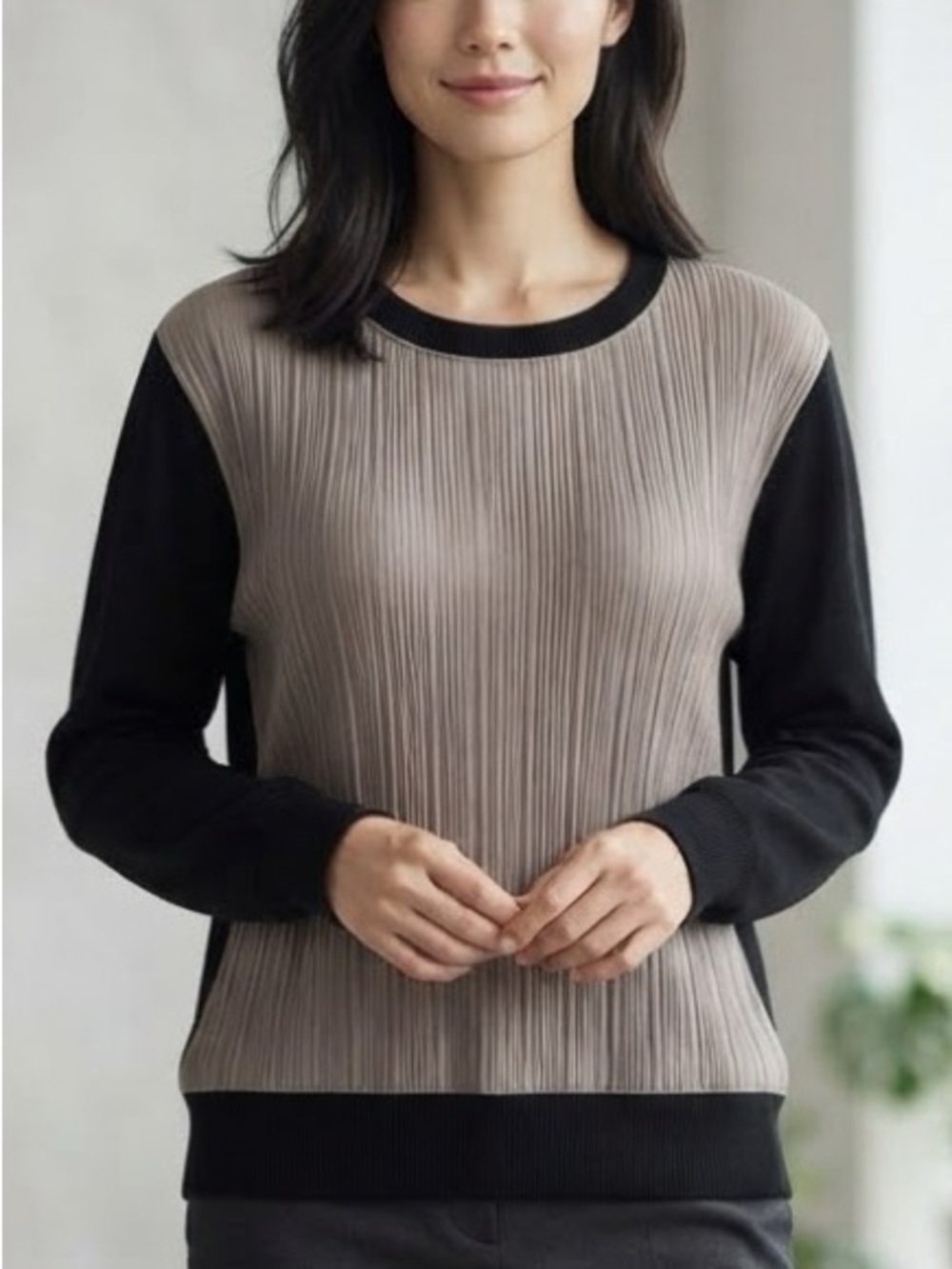 Zara Pleated Blouse Size L